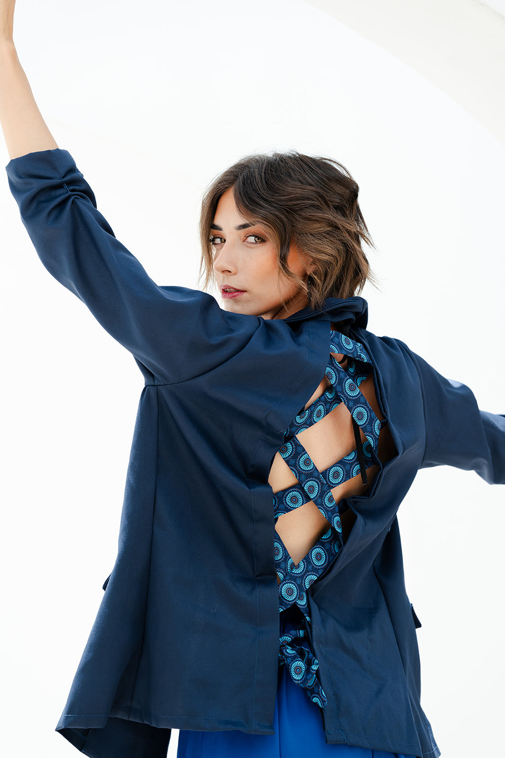 Sade Women’s Open Back Corset Blazer